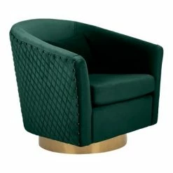 Budget 🥰 Clara Quilted Swivel Tub Chair Emerald - Safavieh 😍 -Living Room Chairs Sales unnamed file 11087