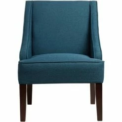 Coupon 👏 Elm Lane Dixon Blue Fabric Swoop Arm Chair ✔️ -Living Room Chairs Sales unnamed file 11099