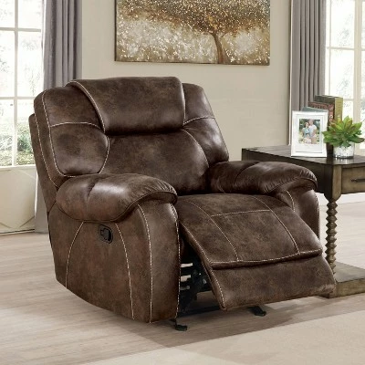 Hot Sale π Dennington Glider Recliner Chair Dark Brown - HOMES: Inside + Out π€© 3 Hot Sale π Dennington Glider Recliner Chair Dark Brown - HOMES: Inside + Out π€©