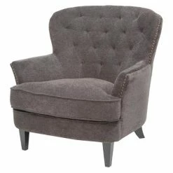 Best reviews of 🔥 Mya Diamond Tufted Club Chair - Christopher Knight Home Dark Gray 🔔 -Living Room Chairs Sales unnamed file 11121