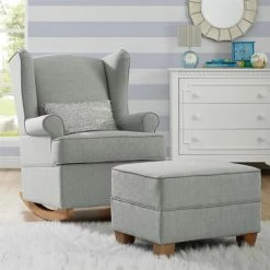 Best reviews of 🎁 Baby Relax Brennan Wingback Convertible Rocker Gray 👍 -Living Room Chairs Sales unnamed file 11137