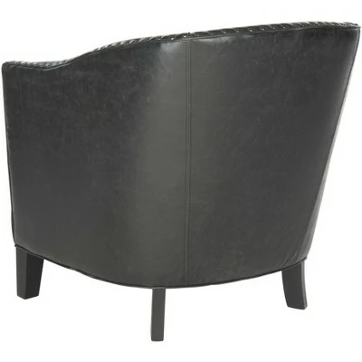 Cheap 🛒 Evander Club Chair Brass Nail Heads - Antique Black - Safavieh 🔔 5 Cheap 🛒 Evander Club Chair Brass Nail Heads - Antique Black - Safavieh 🔔 - Image 3