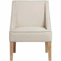 Best Pirce 🛒 Elm Lane Dixon Ivory Fabric Swoop Arm Chair 🧨 -Living Room Chairs Sales unnamed file 1120