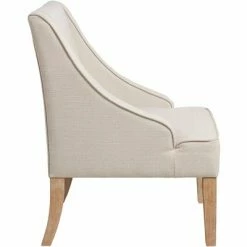 Best Pirce 🛒 Elm Lane Dixon Ivory Fabric Swoop Arm Chair 🧨 -Living Room Chairs Sales unnamed file 1121
