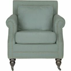 Coupon 🧨 Karsen Club Chair W/ Brass Nail Heads - Safavieh ⭐ -Living Room Chairs Sales unnamed file 11219