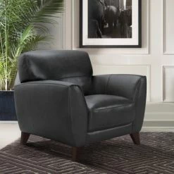 Buy ⭐ Armen Living Jedd Contemporary Chair Black 🧨 -Living Room Chairs Sales unnamed file 11266