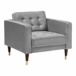 Best deal 💯 Somerset Velvet Mid-Century Modern Club Chair - Armen Living Gray 🎁 -Living Room Chairs Sales unnamed file 11272