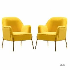 Best Sale 🔔 Odo Velvet Accent Arm Chair Padded Seat Set of 2 | Karat Home 🥰 -Living Room Chairs Sales unnamed file 1132