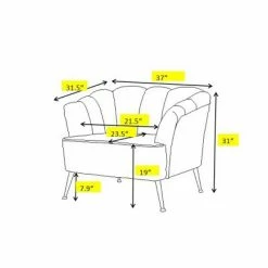 Hot Sale ✨ Aisha Club Chair - Chic Home Design Navy ✨