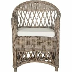Outlet ⭐ Inez Wicker Club Chair - Safavieh ✔️ -Living Room Chairs Sales unnamed file 11350