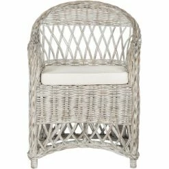 Outlet ⭐ Inez Wicker Club Chair - Safavieh ✔️ -Living Room Chairs Sales unnamed file 11351