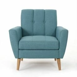 Deals 🎉 Treston Mid Century Club Chair - Christopher Knight Home Blue ✨ -Living Room Chairs Sales unnamed file 11383