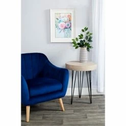 Best reviews of 🛒 Olivia & May Modern Polyester and Wood Accent Chair Blue - Olivia & May ❤️