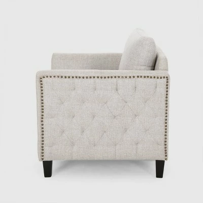 Budget ๐ Clostermen Traditional Club Chair - Christopher Knight Home Beige โจ 5 Budget ๐ Clostermen Traditional Club Chair - Christopher Knight Home Beige โจ - Image 3