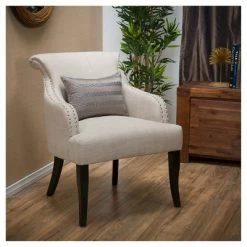 New β€οΈ Filmore Fabric Armchair Light Beige - Christopher Knight Home π