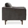 Hot Sale 🤩 Florence Mid-Century Modern Velvet Lounge Chair - Poly & Bark Concrete Velvet 🛒