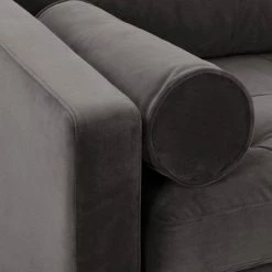 Hot Sale 🤩 Florence Mid-Century Modern Velvet Lounge Chair - Poly & Bark Concrete Velvet 🛒 -Living Room Chairs Sales unnamed file 11536