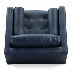 Flash Sale 🤩 Florence Mid-Century Modern Lounge Chair - Poly & Bark Midnight Blue 😀 -Living Room Chairs Sales unnamed file 11546