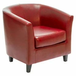 Wholesale 🎉 Preston Club Chair - Christopher Knight Home Ox Blood 😀 -Living Room Chairs Sales unnamed file 11567