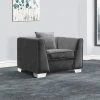 Coupon ❤️ Armen Living Cambridge Contemporary Sofa Chair Velvet Dark Gray 🎉 -Living Room Chairs Sales unnamed file 11568