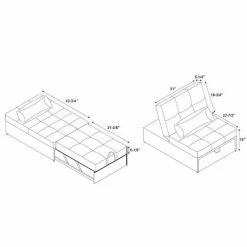 Brand new 🎁 Twin Wales Convertible Sofa Bed - Powell Company Gray ✔️ -Living Room Chairs Sales unnamed file 11595