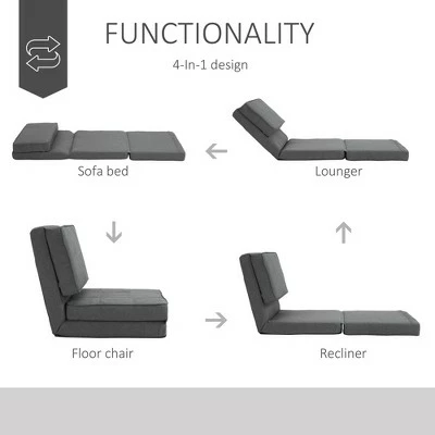 Wholesale ๐ HomCom Folding Floor Sleeper Chair with 5 Adjustable Angles ๐ 3 Wholesale ๐ HomCom Folding Floor Sleeper Chair with 5 Adjustable Angles ๐ - Image 2