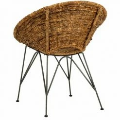 Best Sale ⭐ Sierra Rattan Accent Chair - Natural/Dark Steel - Safavieh 🌟 -Living Room Chairs Sales unnamed file 11675