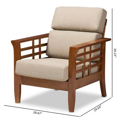 Cheap π Baxton Studio Larissa Modern Classic Mission Style Cherry Finished Wood and Fabric High Back Cushioned Living Room Dark Beige Cherry π 10 Cheap π Baxton Studio Larissa Modern Classic Mission Style Cherry Finished Wood and Fabric High Back Cushioned Living Room Dark Beige Cherry π - Image 8