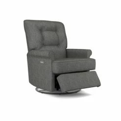 New 🎉 Best Chairs Inc. Carissa Power Swivel Glider Recliner Linen 😉