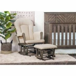 Brand new ✔️ Child Craft Tranquil Glider Cocoa Bean/navy Herringbone ✨ -Living Room Chairs Sales unnamed file 11808