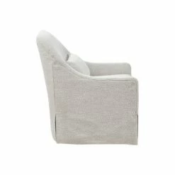 Discount 🌟 Madison Park Wilmington Swivel Glider Chair Ivory/Black 🎁 -Living Room Chairs Sales unnamed file 11817