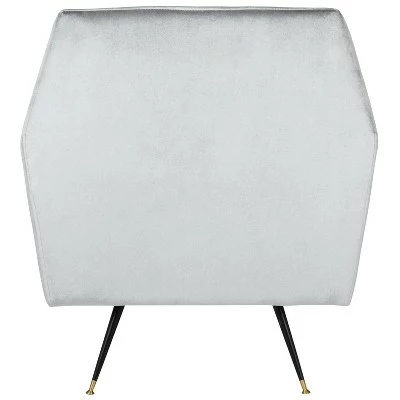 Best Pirce ๐ Nynette Mid-Century Armchair - Light Gray Velvet - Safavieh ๐ 6 Best Pirce ๐ Nynette Mid-Century Armchair - Light Gray Velvet - Safavieh ๐ - Image 4