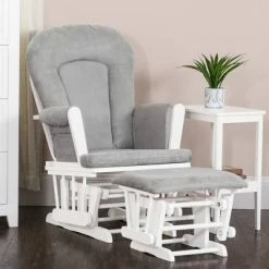 Best Pirce ⭐ Child Craft Tranquil Glider Lunar Gray/tan Microfiber 🥰 -Living Room Chairs Sales unnamed file 11831