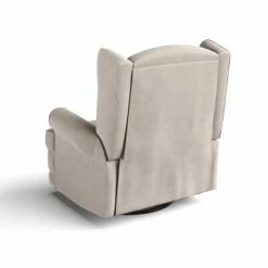 Best deal 🥰 Storkcraft Serenity Wingback Upholstered Reclining Glider with USB Charging Port Ivory ⌛ -Living Room Chairs Sales unnamed file 11909