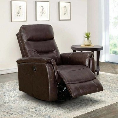 Best deal π Payson Leather Power Swivel Glider Recliner - Abbyson Living Gray β 4 Best deal π Payson Leather Power Swivel Glider Recliner - Abbyson Living Gray β - Image 2