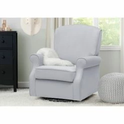 Discount 🔥 Delta Children Oakley Nursery Glider Swivel Rocker Chair - Dolphin Gray 🔥