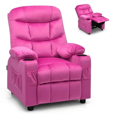 Wholesale ๐ฅ Costway Kids Youth Recliner Chair Velvet Fabric w/Cup Holder & Side Pocket Blue/Pink ๐ 12 Wholesale ๐ฅ Costway Kids Youth Recliner Chair Velvet Fabric w/Cup Holder & Side Pocket Blue/Pink ๐ - Image 11