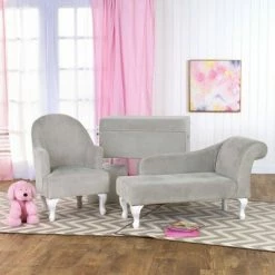 Best deal ⭐ Kids' Diva Chaise Dove Gray - HomePop 🛒