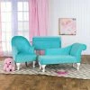 Discount 😀 Kids' Velvet Settee - HomePop Aqua ❤️
