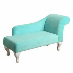 Discount 😀 Kids' Velvet Settee - HomePop Aqua ❤️ -Living Room Chairs Sales unnamed file 11996