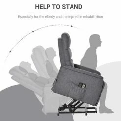 Best Sale 😀 HomCom Electric Lift Recliner Massage Chair Vibration with Remote Storage 🎉 -Living Room Chairs Sales unnamed file 12039