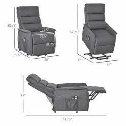 Best Sale 😀 HomCom Electric Lift Recliner Massage Chair Vibration with Remote Storage 🎉 -Living Room Chairs Sales unnamed file 12040