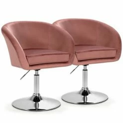 Cheap 👏 Costway Set of 2 Modern Velvet Chair Height Adjustable Bar Stool Swivel ❤️ -Living Room Chairs Sales unnamed file 12057