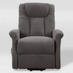 Outlet 😀 Arlington Power Lift and Rise Upholstered Recliner - CorLiving Dark Gray 👏 -Living Room Chairs Sales unnamed file 12092