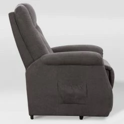 Outlet 😀 Arlington Power Lift and Rise Upholstered Recliner - CorLiving Dark Gray 👏 -Living Room Chairs Sales unnamed file 12093