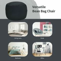 Hot Sale 🎉 Costway 3' Bean Bag Chair w/ Microfiber Cover & Independent Sponge Filling 🛒 -Living Room Chairs Sales unnamed file 12128