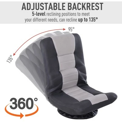 Coupon 🥰 HomCom 360 Degree Swivel Game Chair Folding Floor Sofa 5-Position Adjustable Lazy Chair 🎁 4 Coupon 🥰 HomCom 360 Degree Swivel Game Chair Folding Floor Sofa 5-Position Adjustable Lazy Chair 🎁 - Image 2