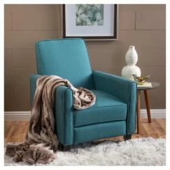 Deals ✨ Darvis Fabric Recliner Club Chair - Christopher Knight Home Dark Teal ❤️ -Living Room Chairs Sales unnamed file 12158