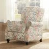 Cheapest 😀 Elm Lane Multi-Colored Coral Recliner Chair Modern Armchair Comfortable Manual Reclining Footrest Bedroom Living Room Reading Home ⭐ -Living Room Chairs Sales unnamed file 12172