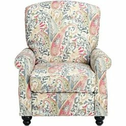 Cheapest 😀 Elm Lane Multi-Colored Coral Recliner Chair Modern Armchair Comfortable Manual Reclining Footrest Bedroom Living Room Reading Home ⭐ -Living Room Chairs Sales unnamed file 12177
